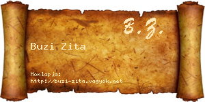 Buzi Zita névjegykártya