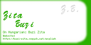 zita buzi business card